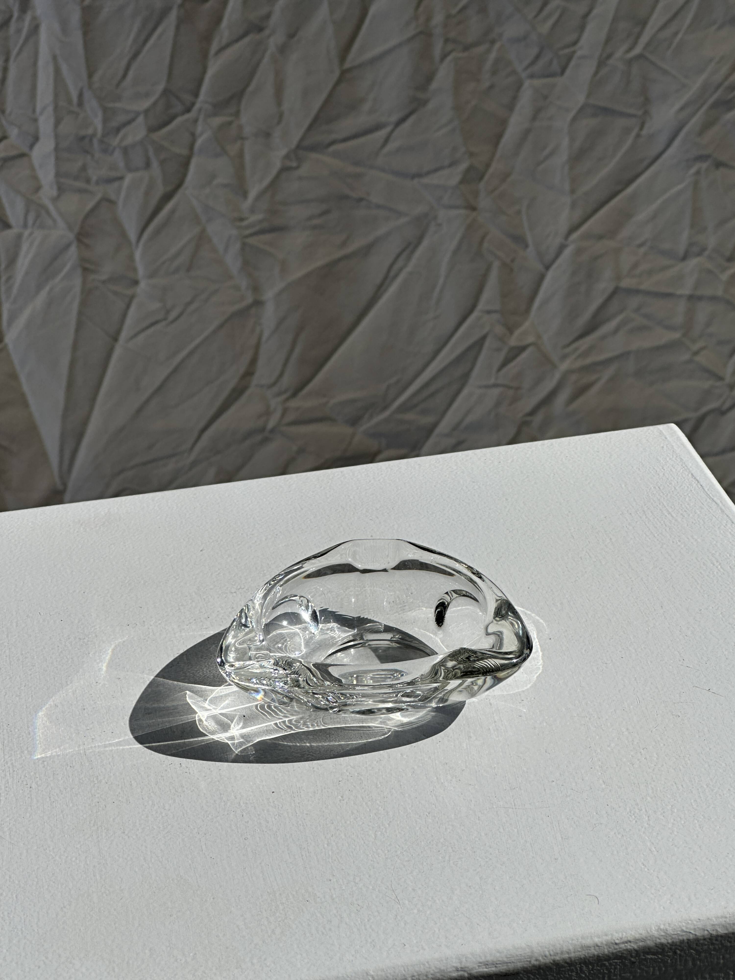 Small triangular glass ashtray France Reims