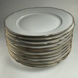 Lot de 10 Assiettes Plates Dorées Bavaria