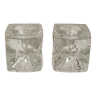 Bougeoirs cristal ice cube