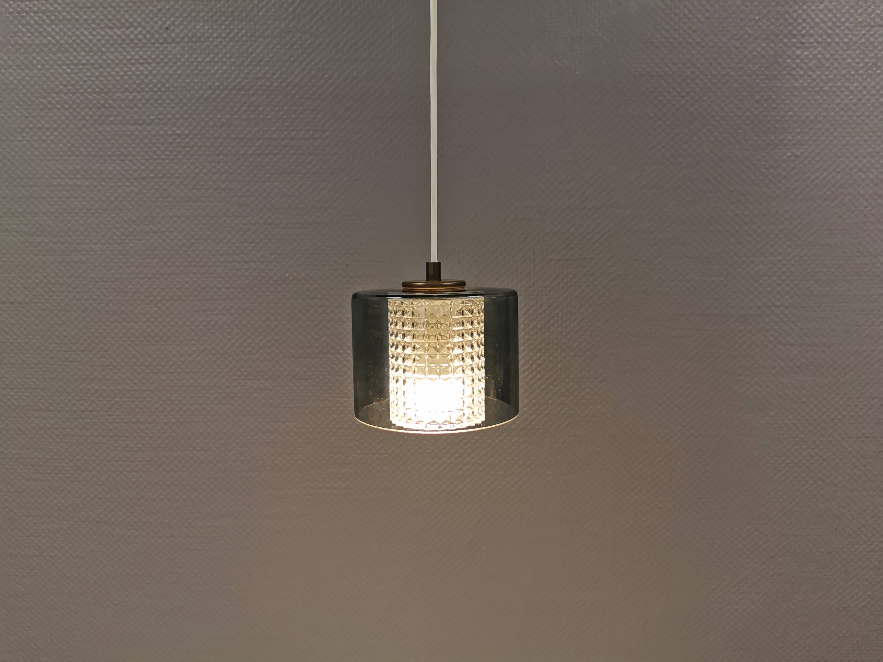 Swedish hanging lamp from Orrefors glassworks