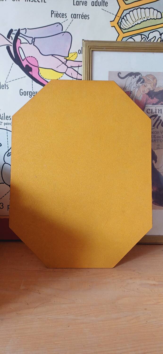 Beveled mirror with floral decor