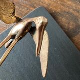 Vintage brass heron