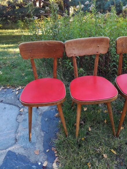 Ensemble de 4 chaises bistrot Baumann