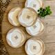 Set of 6 vintage flat plates in ironstone, Andalous model by Longwy.
