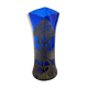 Vase art nouveau en verre soufflé bleu de Sèvres
