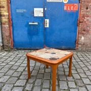 Coffee table teak tiles by Tue Poulsen for Haslev