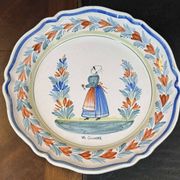Plat en faience de quimper début XXème