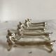 Silver metal knife holder