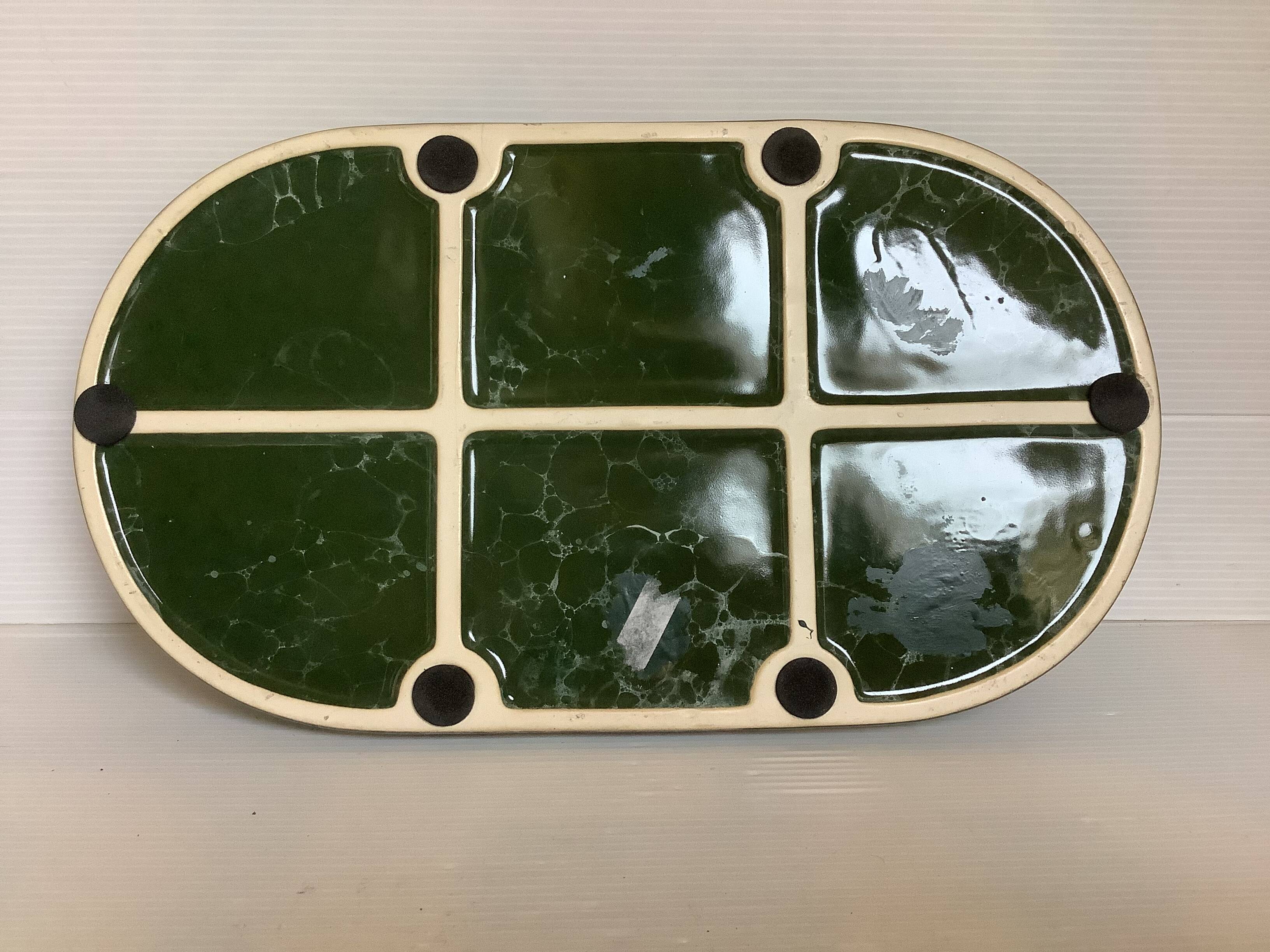 Large marbled earthenware ashtray pocket