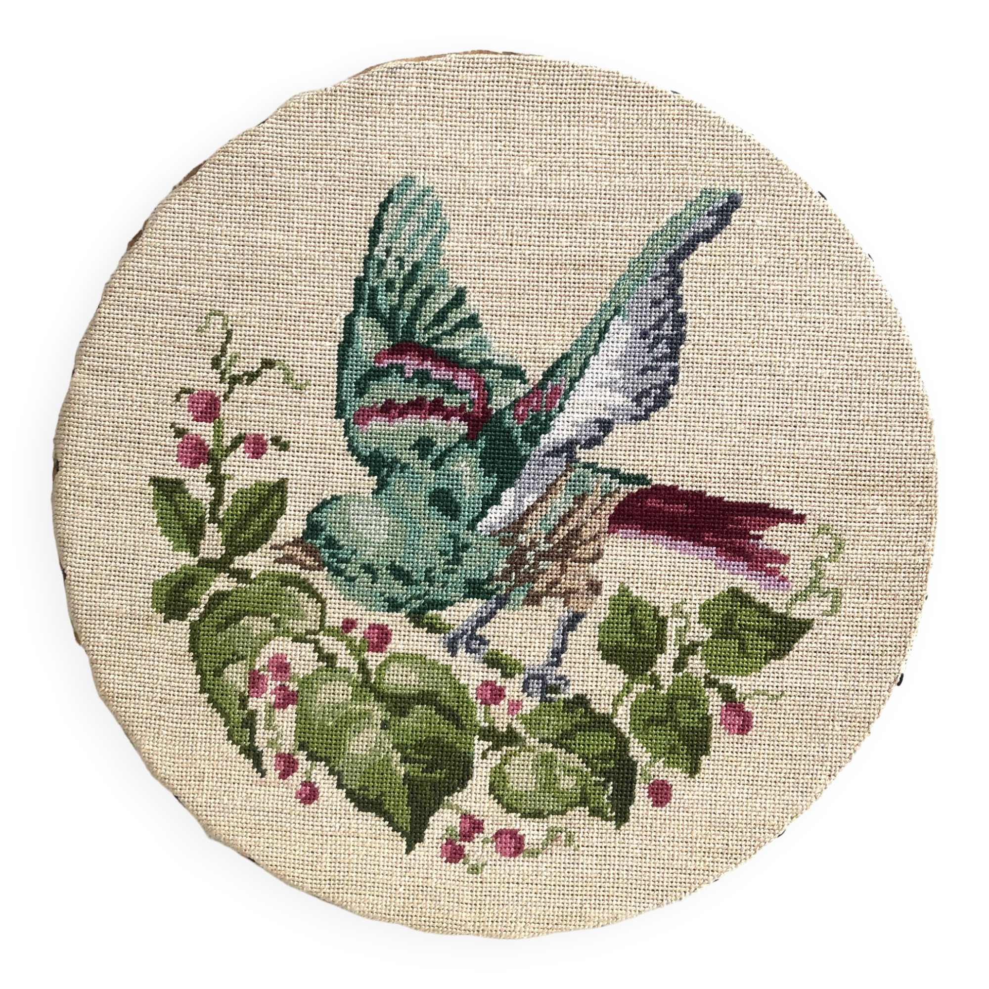 Tapisserie Ronde Oiseau