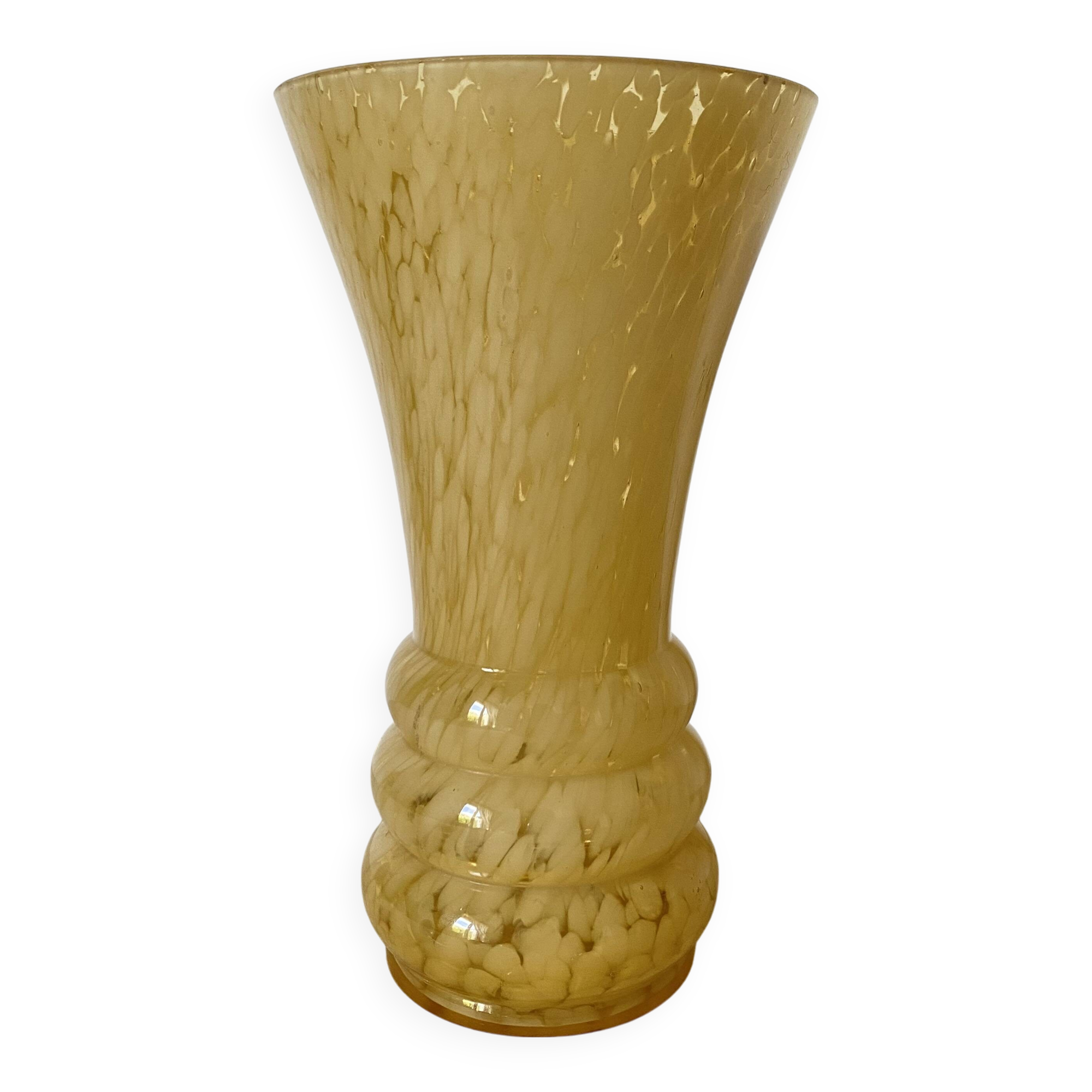 Vanilla Clichy glass vase