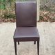 2 Italian Vega chairs in brown leather with high back