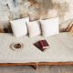 Banquette lit en rotin