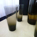 Vintage smoked glass orangeade service