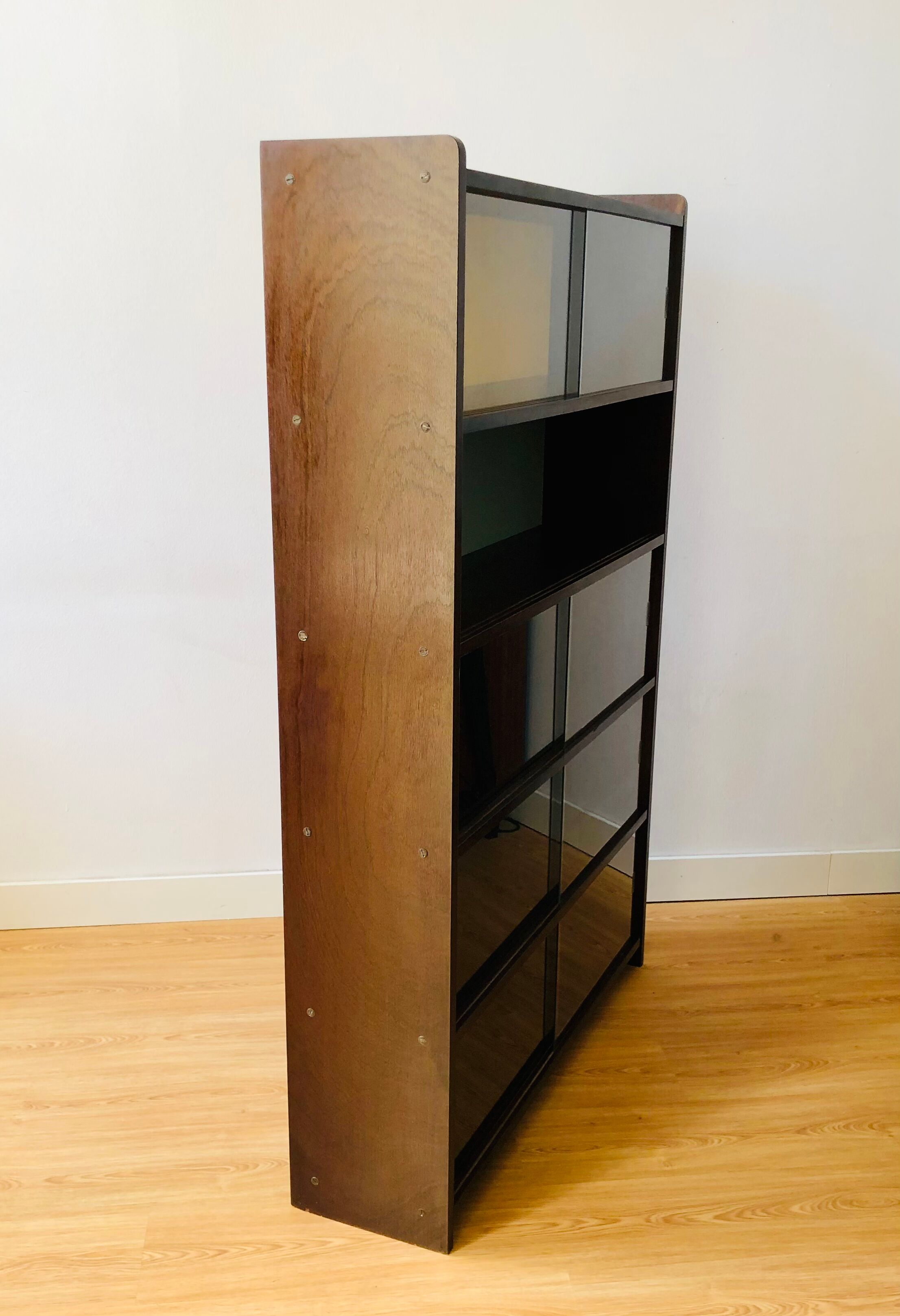 Vintage wooden showcase library 1950
