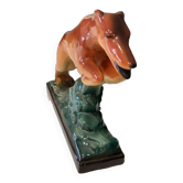 Art deco greyhound ceramic sculpture 1930s