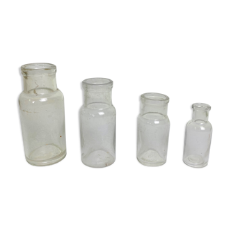 Set of 4 apothecary bottles