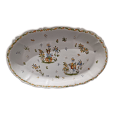 Plat ovale décor Moustier