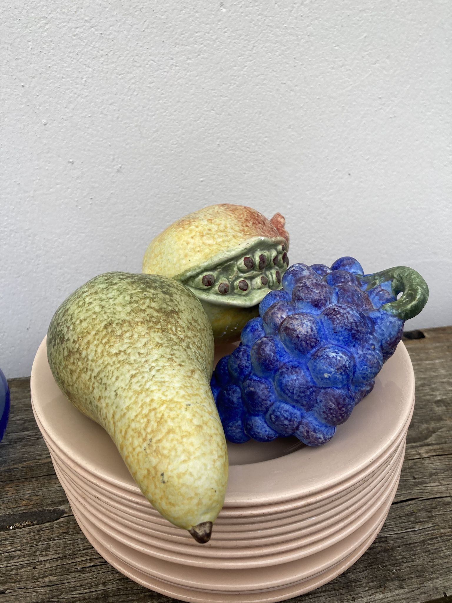 Vintage ceramic faux fruits / vintage centerpieces from the 1990s