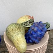 Vintage ceramic faux fruits / vintage centerpieces from the 1990s
