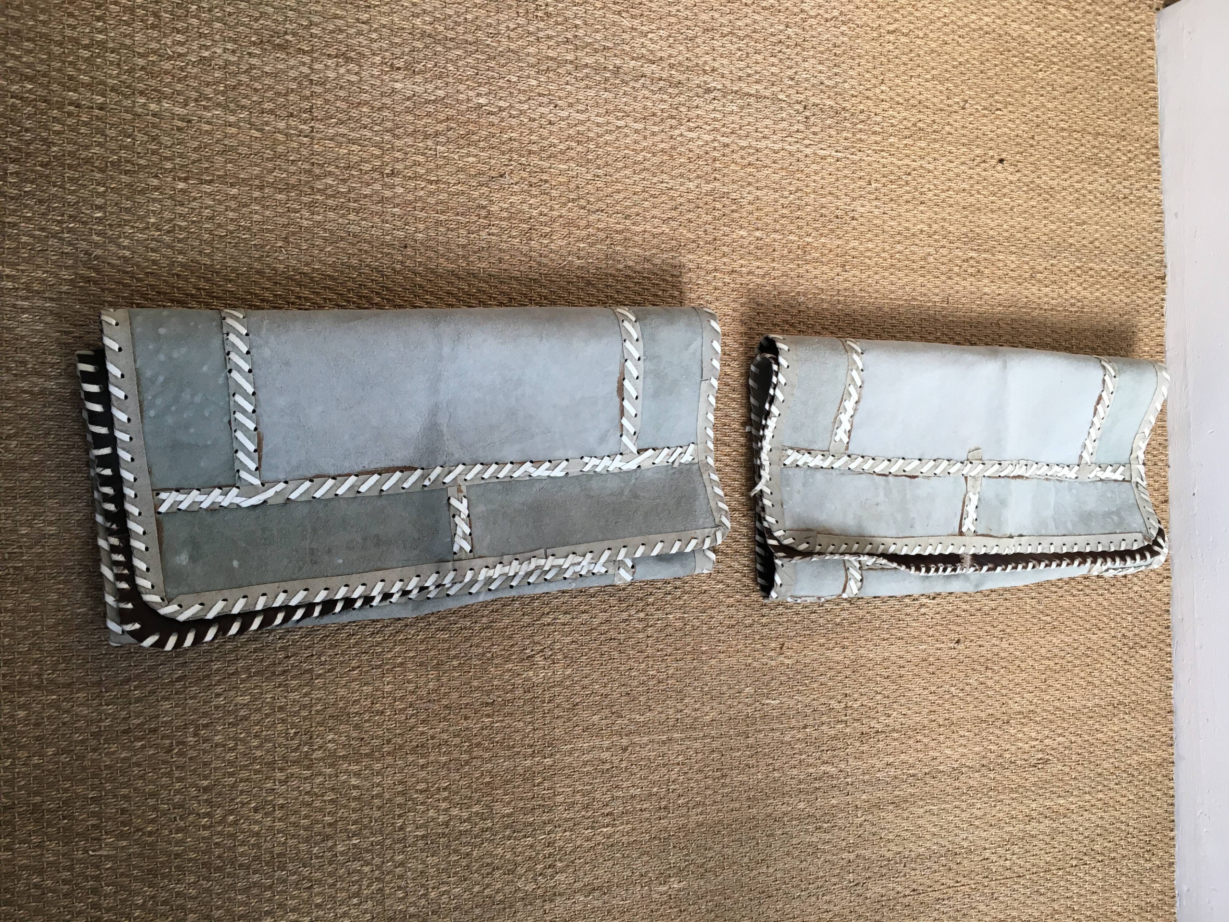 Lot of 2 carpets cow skins 120x60cm