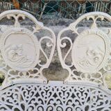 2-seater cast iron garden bench