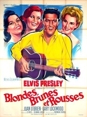 Poster cinema originale.1964.Blondes, Brunettes and redheads. Elvis Presley, lithograph