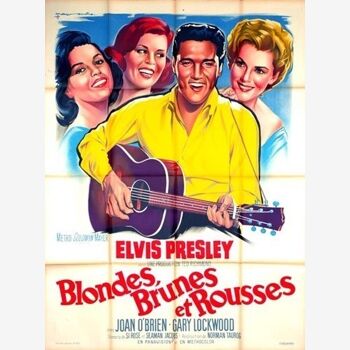 Poster cinema originale.1964.Blondes, Brunettes and redheads. Elvis Presley, lithograph
