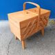 Sewing box accordion worker wood