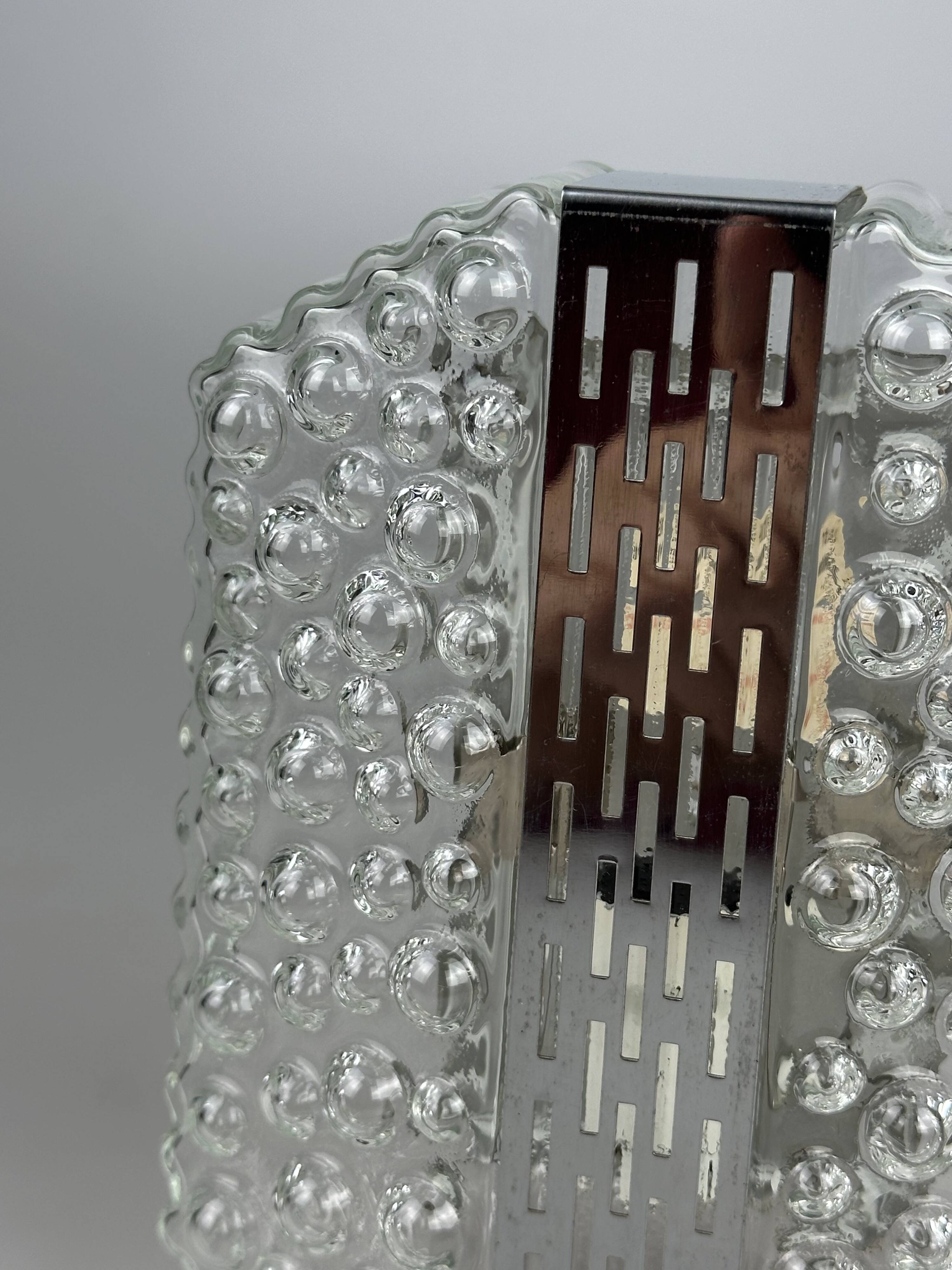 1960s/70s Bubble Wall Lamp, Chrome & Glass, Space Age by Hustadt Leuchten