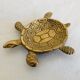 Brass turtle trinket bowl