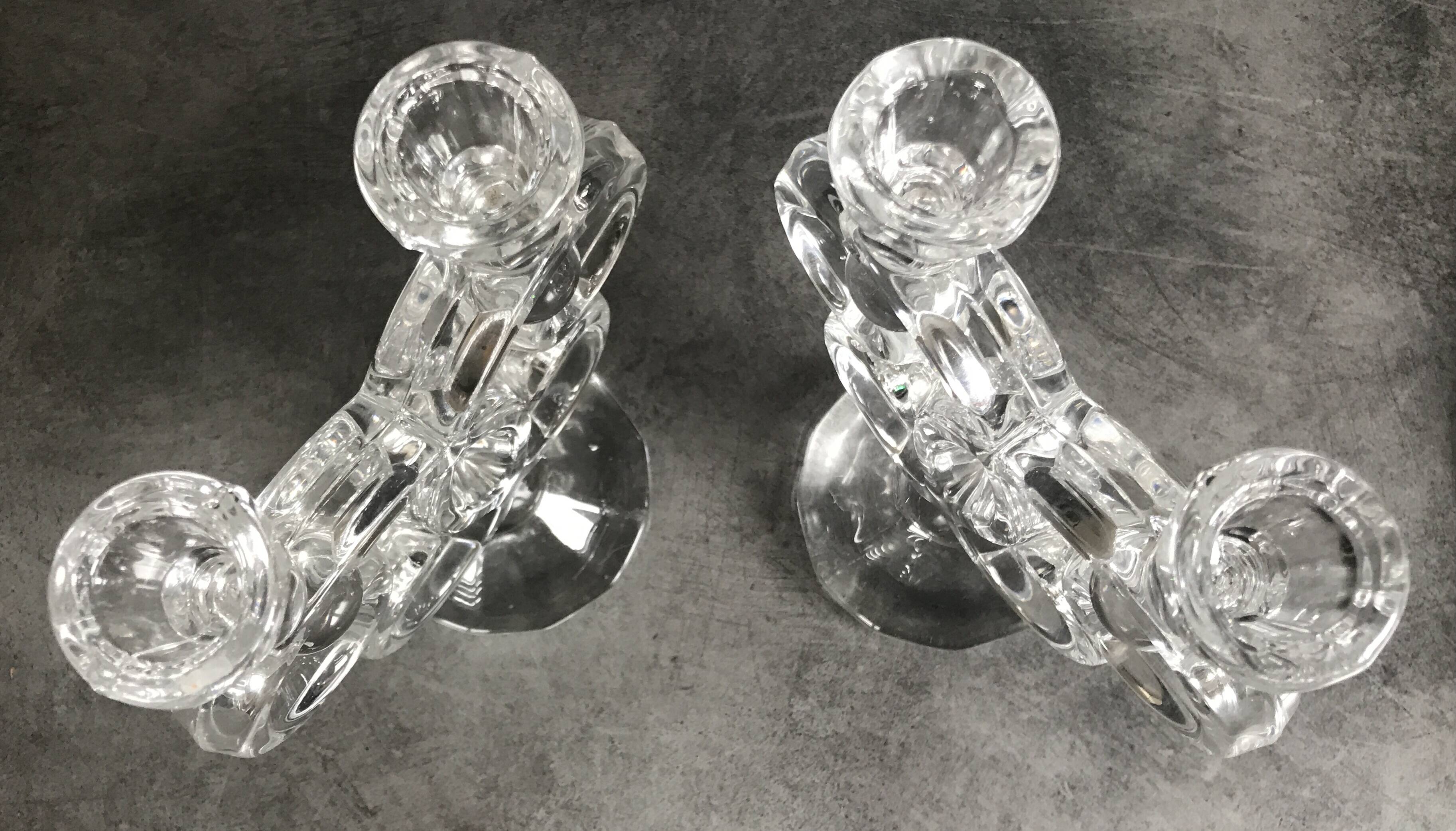 Pair of vannes crystal candelabra, 1960s decoration
