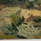 OIL ON CARDBOARD BY JEAN DENIS MALCLES LANDSCAPE 1933