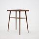 1960s Mid-Century Czech Oak Side Table with Woven Magazine Shelf