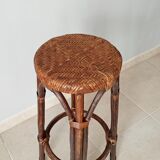 Vintage rattan high stool 60s/70s