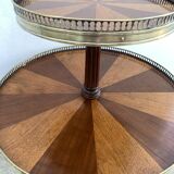 Late 19th century tripod pedestal table in wood marquetry