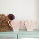 Paire de vases vintage en forme de coquilles st jacques