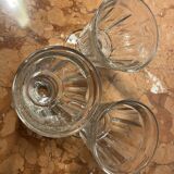 3 anciens verres à vin bistrot