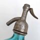 Siphon bistrot vintage Cherbourg verre turquoise 1935
