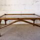 Rattan coffee table and vintage smoked glass top