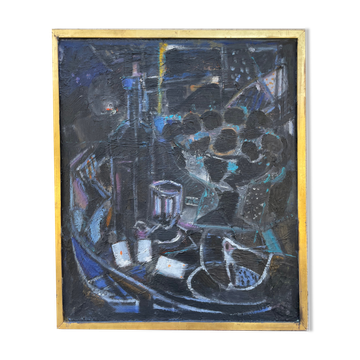 Painting modern still life painting card game