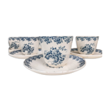 Gien earthenware coffee service, Terre de fer