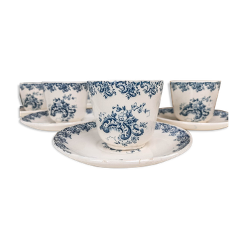 Coffee service in Gien earthenware Terre de fer