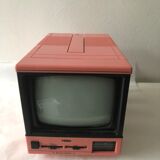 Portable pink TV 80s