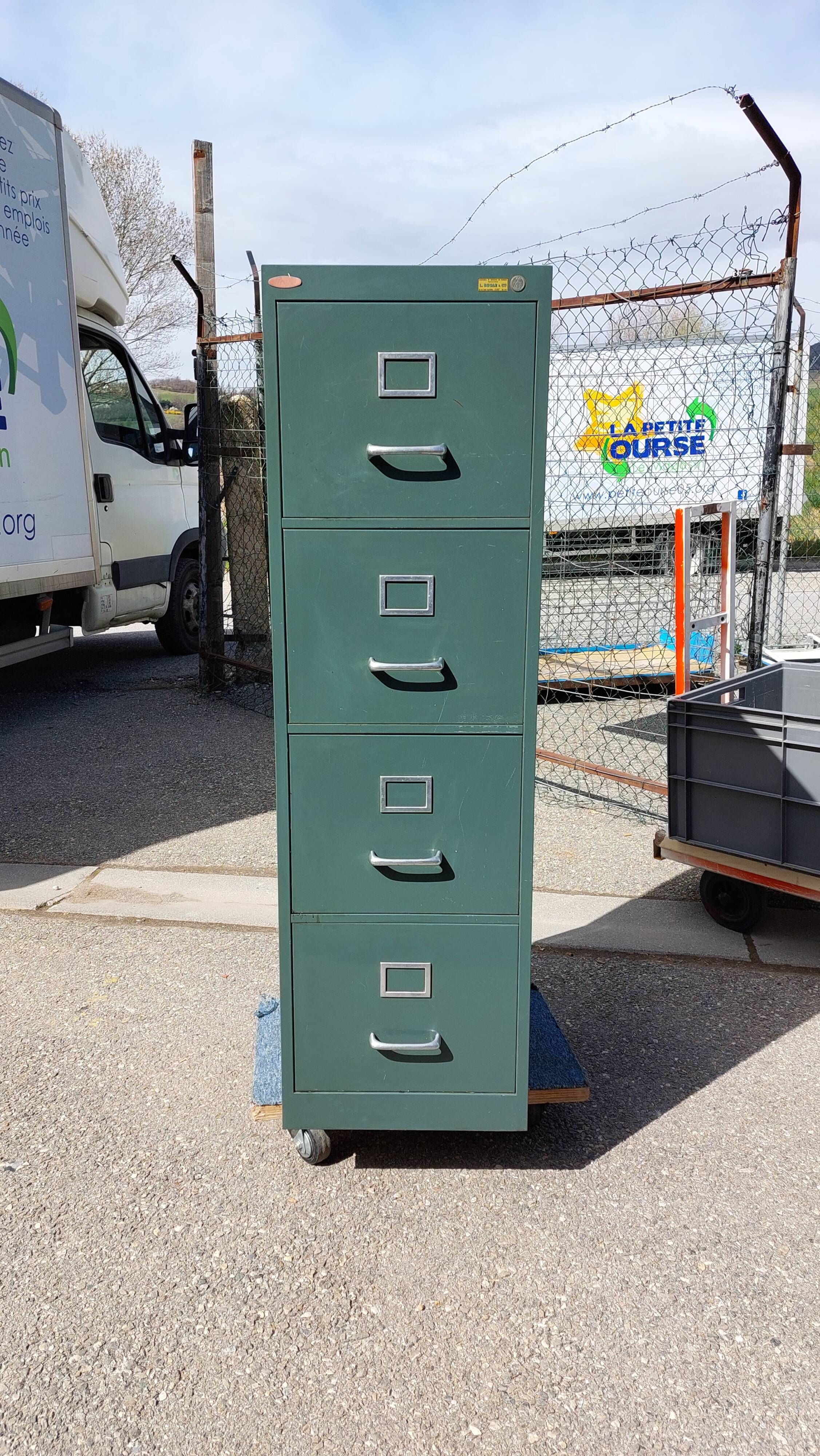 Vintage metal column furniture Strafor - 50s