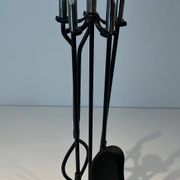 Fire Necessary Golf Model in Black Lacquered Metal and Chrome Golf Clubs