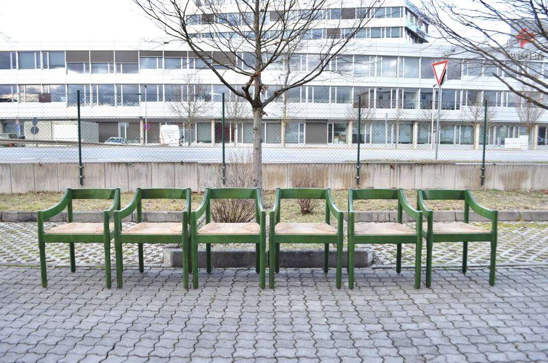 Cassina Model Carimate chair by Vico Magistretti, Set of 6