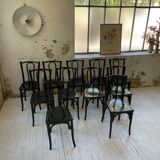 Lot 11 black Baumann bistro chairs