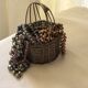 Silver metal woven basket