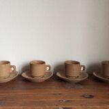 4 tasses à café en grès